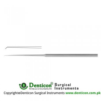 Barbara Micro Ear Needle Angled 90° Stainless Steel, 16 cm - 6 1/4" Tip Size 0.6 mm 